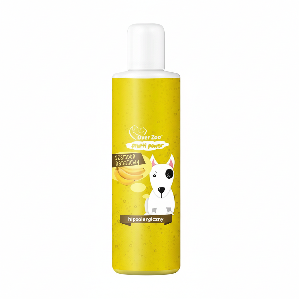 Over Zoo Frutti Power banana hypoallergenic shampoo 200ml white background product photo