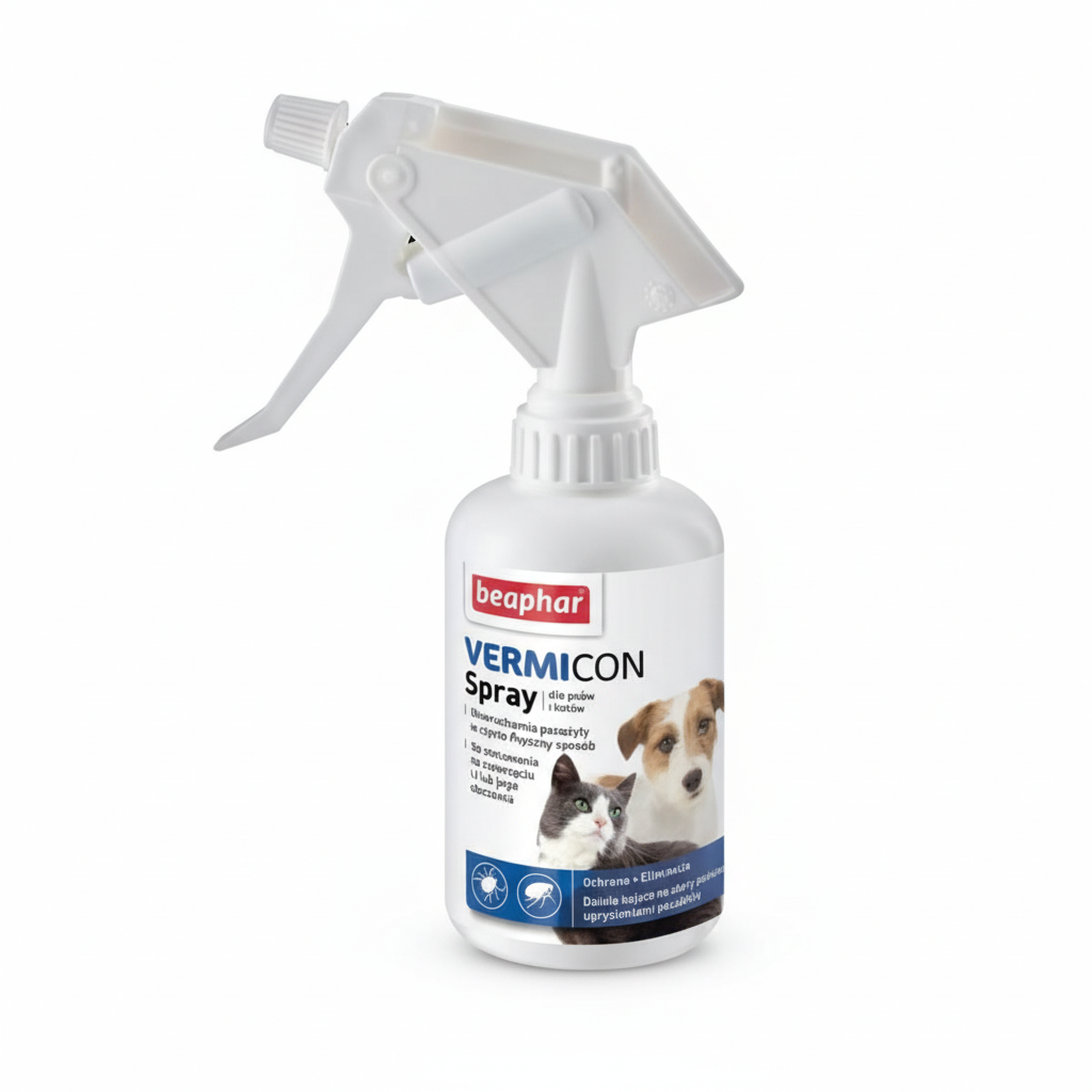 Beaphar Vermicon Spray 250ml for dogs and cats white background product photo