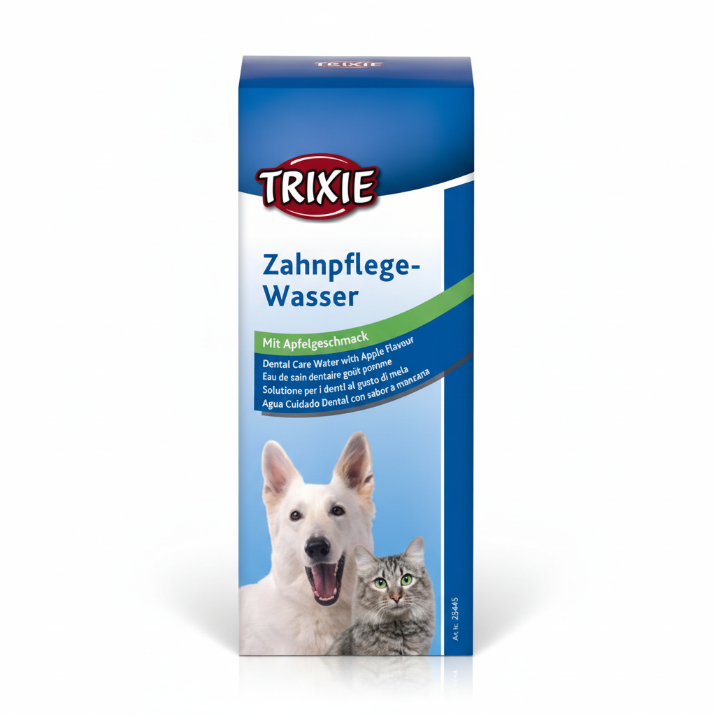Trixie Zahnpflege-Wasser apple flavor dental care water 300ml white background product photo