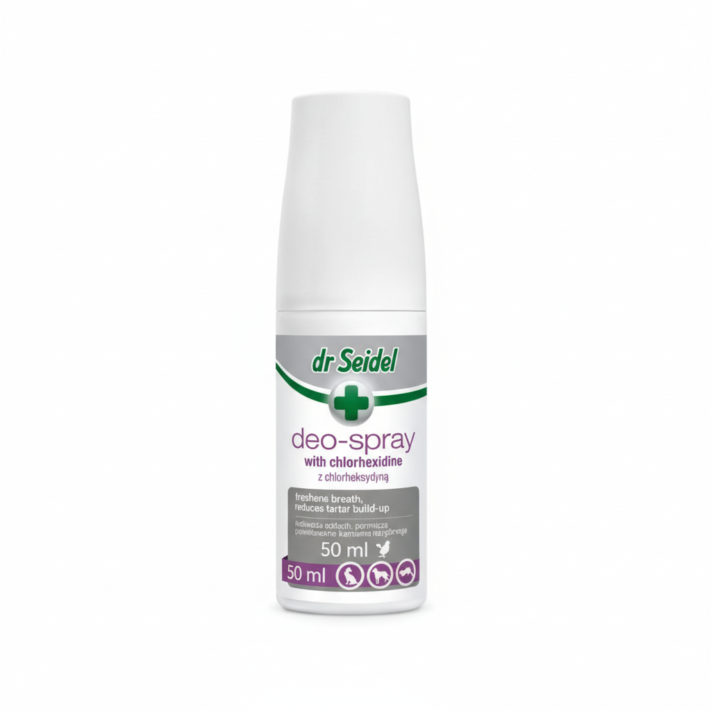 Dr Seidel deo-spray with chlorhexidine 50ml white background product photo