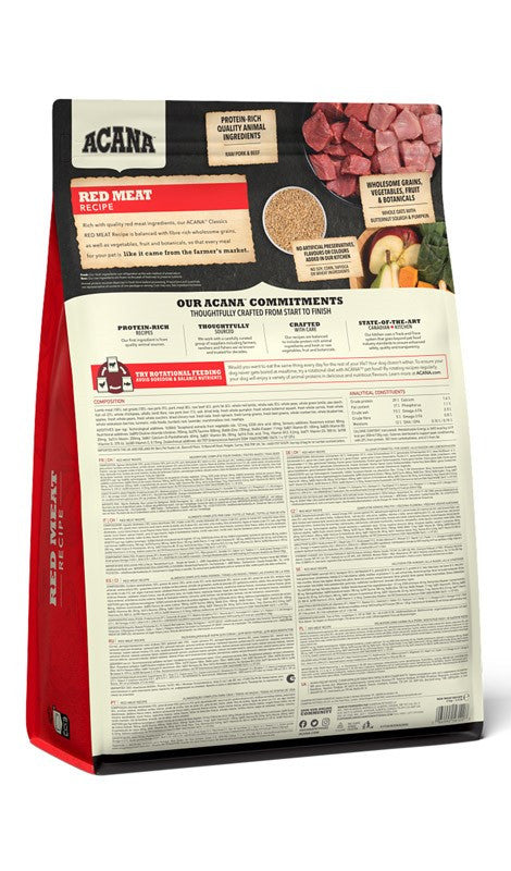 Acana Classics Red Meat Pełnoporcjowa karma dla dorosłych psów Wołowina z jagnięciną i wieprzowiną 2kg