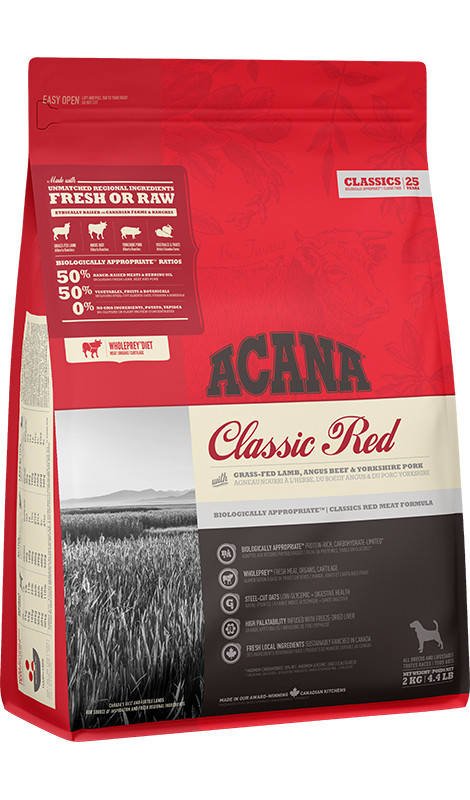 Acana Classics Red Meat Pełnoporcjowa karma dla dorosłych psów Wołowina z jagnięciną i wieprzowiną 2kg