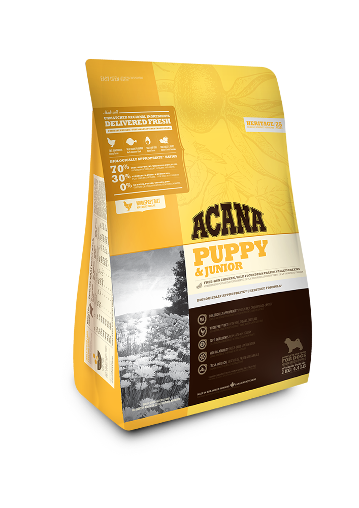 Acana Heritage Puppy & Junior Pełnoporcjowa karma bezzbożowa dla szczeniąt i młodych psów 2kg