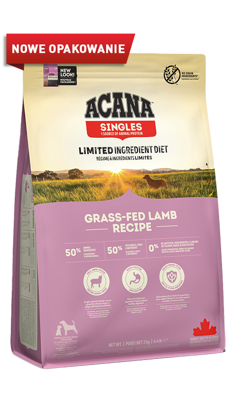 Acana Singles Grass-Fed Lamb Pełnoporcjowa karma bezzbożowa для psów monobiałkowa Jagnięcina 2kg