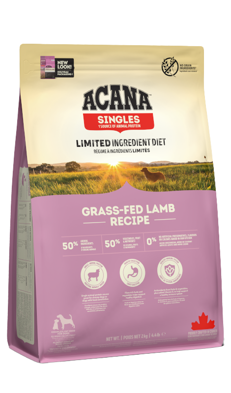 Acana Singles Grass-Fed Lamb Pełnoporcjowa karma bezzbożowa для psów monobiałkowa Jagnięcina 2kg