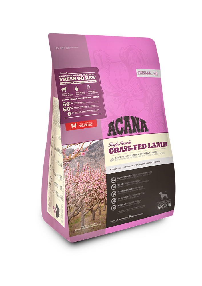 Acana Singles Grass-Fed Lamb Pełnoporcjowa karma bezzbożowa для psów monobiałkowa Jagnięcina 2kg