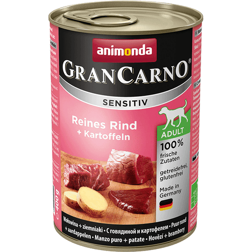Animonda GranCarno Sensitiv Adult Dog Wołowina I Ziemniaki 400g