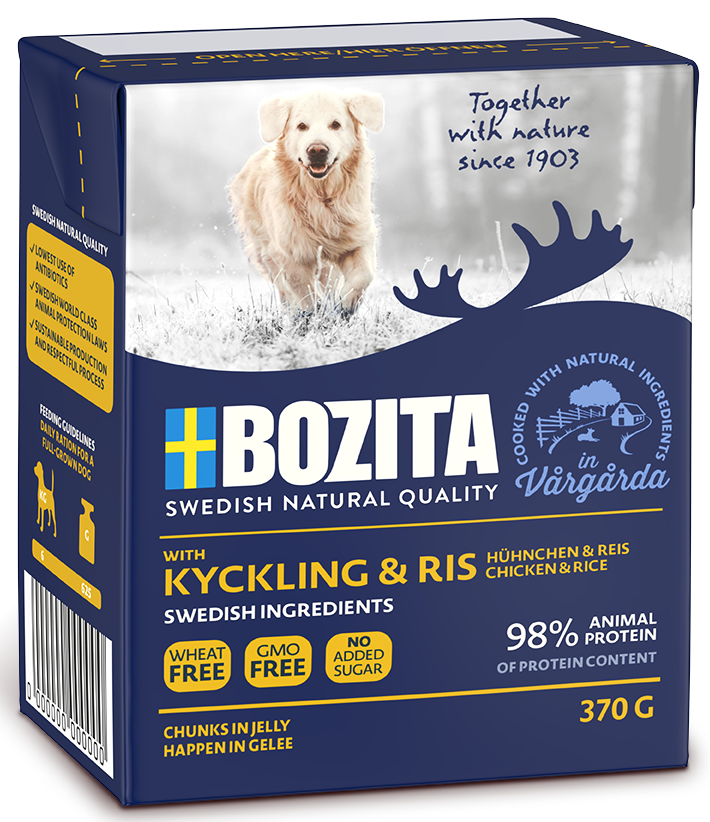 BOZITA Dog Kurczak I Ryż W Galarecie 370g