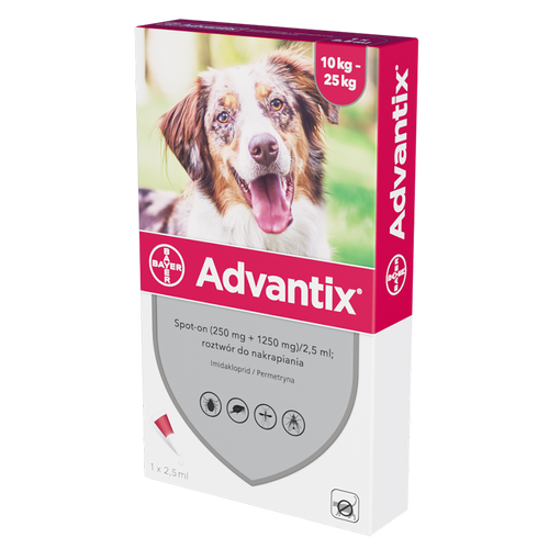 Bayer Advantix Krople Na Kleszcze I Pchły 2,5ml