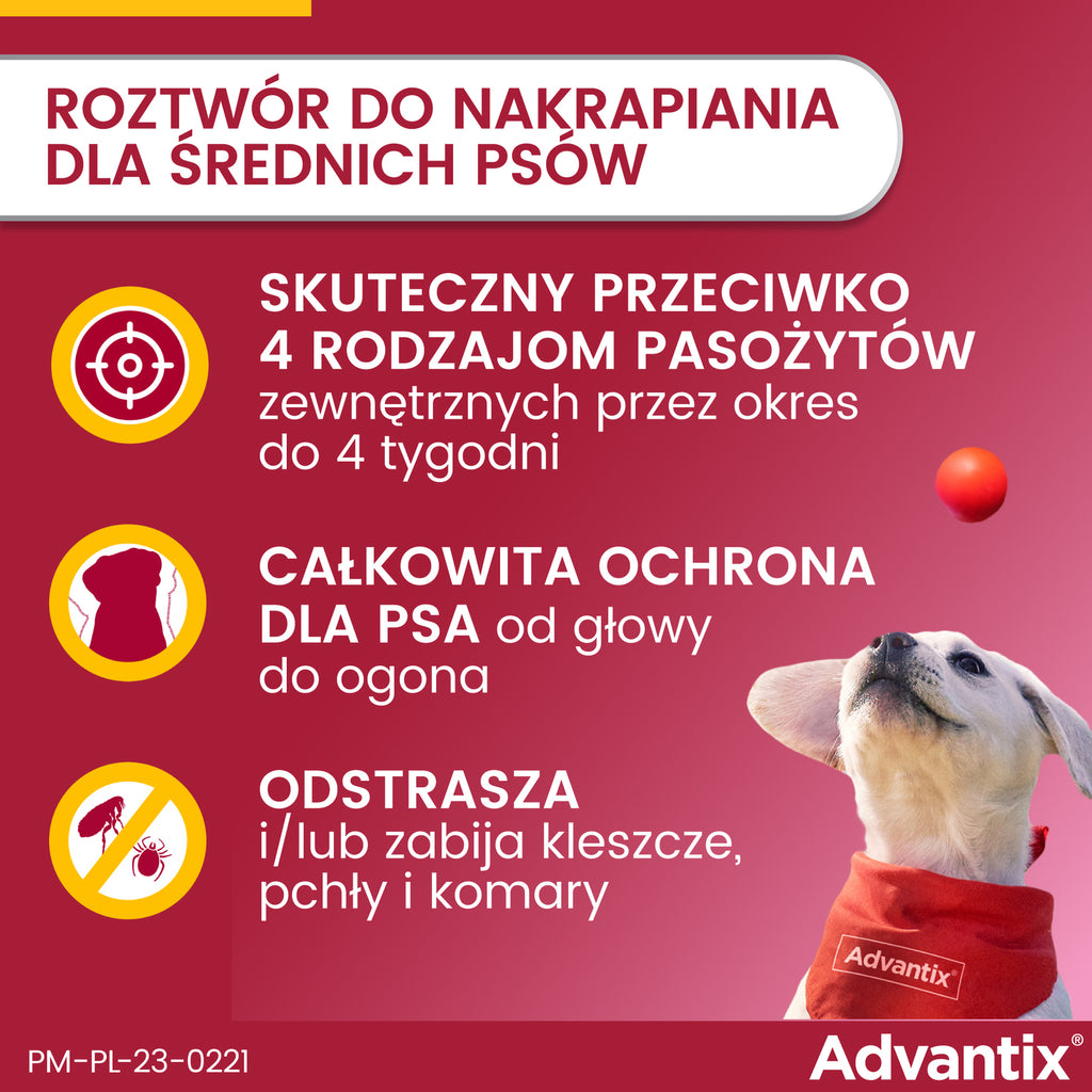 Bayer Advantix Krople Na Kleszcze I Pchły 2,5ml