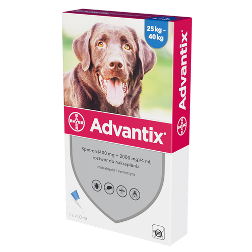 Bayer Advantix Krople Na Kleszcze I Pchły 4ml