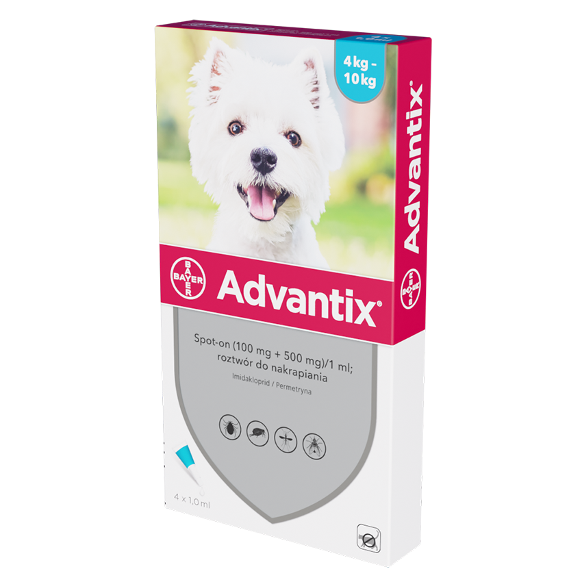 Bayer Advantix Krople Na Kleszcze I Pchły 4x1ml