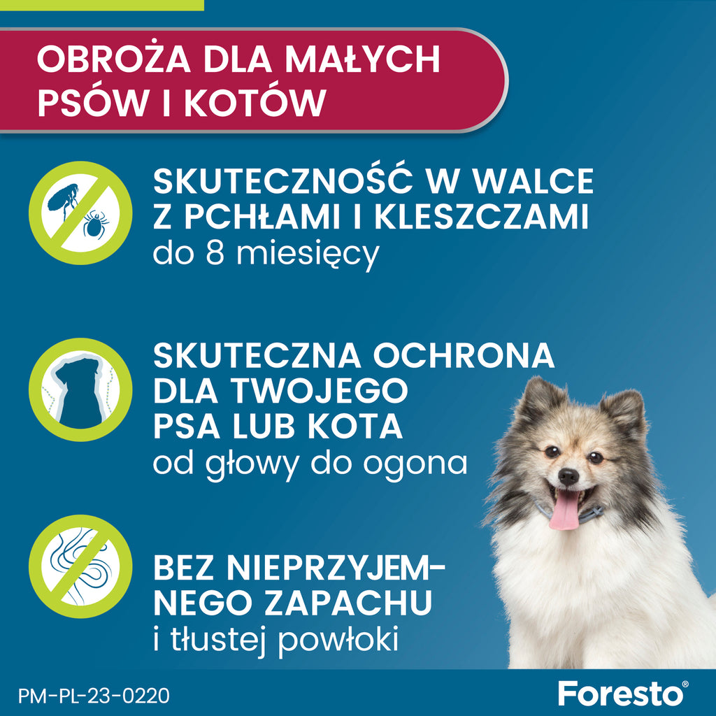 Obroża dla małych psów Bayer Foresto 38cm