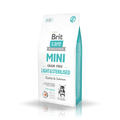 Brit Care Mini Grain-Free Light & Sterilised pełnoporcjowa karma dla psów sterylizowanych rasy małej Królik z łososiem 400g