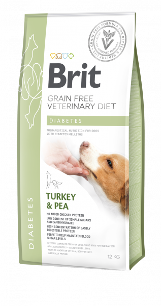 Brit Grain Free Veterinary Diet Dog Diabetes Indyk Z Groszkiem 12kg