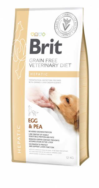Brit Grain Free Veterinary Diet Dog Hepatic Jajko Z Groszkiem 2kg