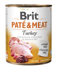 Brit Pate & Meat Turkey Pełnoporcjowa karma mokra z indykiem dla psów dorosłych 800g