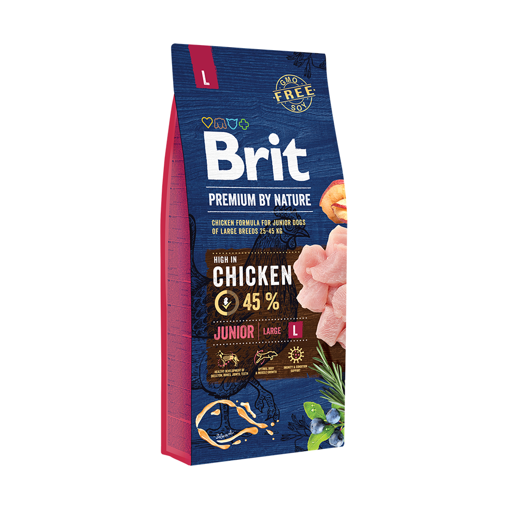 Brit Premium By Nature Junior L Z Kurczakiem 15kg