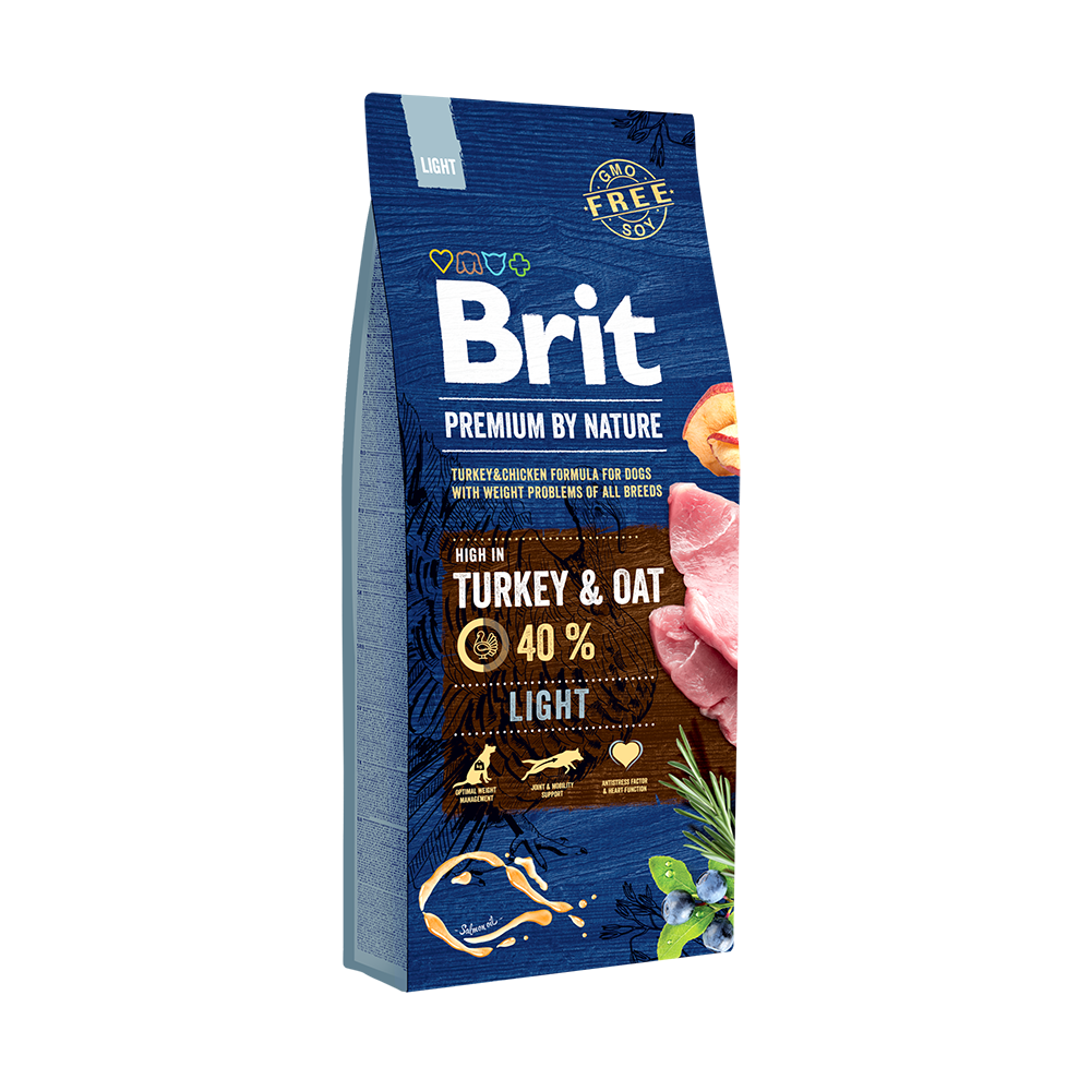 Brit Premium By Nature Light Z Indykiem I Owsem 15kg