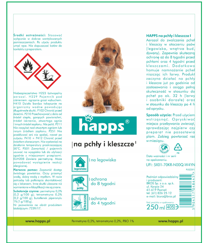 Bros Happs Na Pchły I Kleszcze