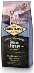Carnilove Salmon & Turkey Pełnoporcjowa karma bezzbożowa dla szczeniąt Łosoś z indykiem 12kg
