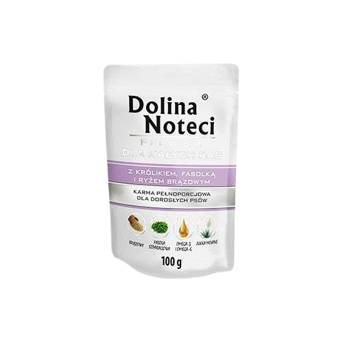 Dolina Noteci Premium Dla Psów Małych Ras Z Królikiem, Fasolką I Ryżem 100g