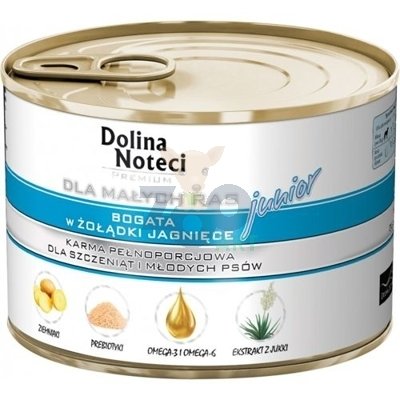 Dolina Noteci Premium Karma Dla Psów Małych Ras Junior Bogata W Żołądki Jagnięce 185g