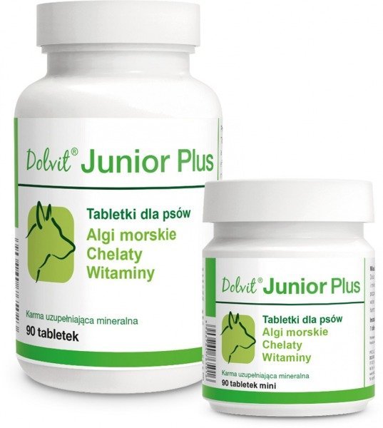 Dolvit Junior Plus Mini 90 Tabletek - dla szczeniąt i młodych psów.