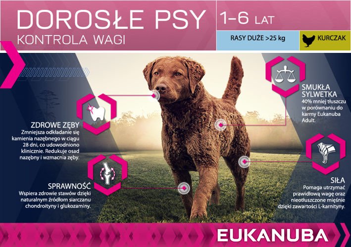 Eukanuba Adult Large Breed Weight Control Chicken 15kg