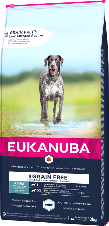 Eukanuba Adult Large Grain Free Łosoś 12kg