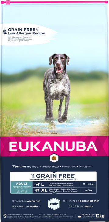 Eukanuba Adult Large Grain Free Łosoś 12kg