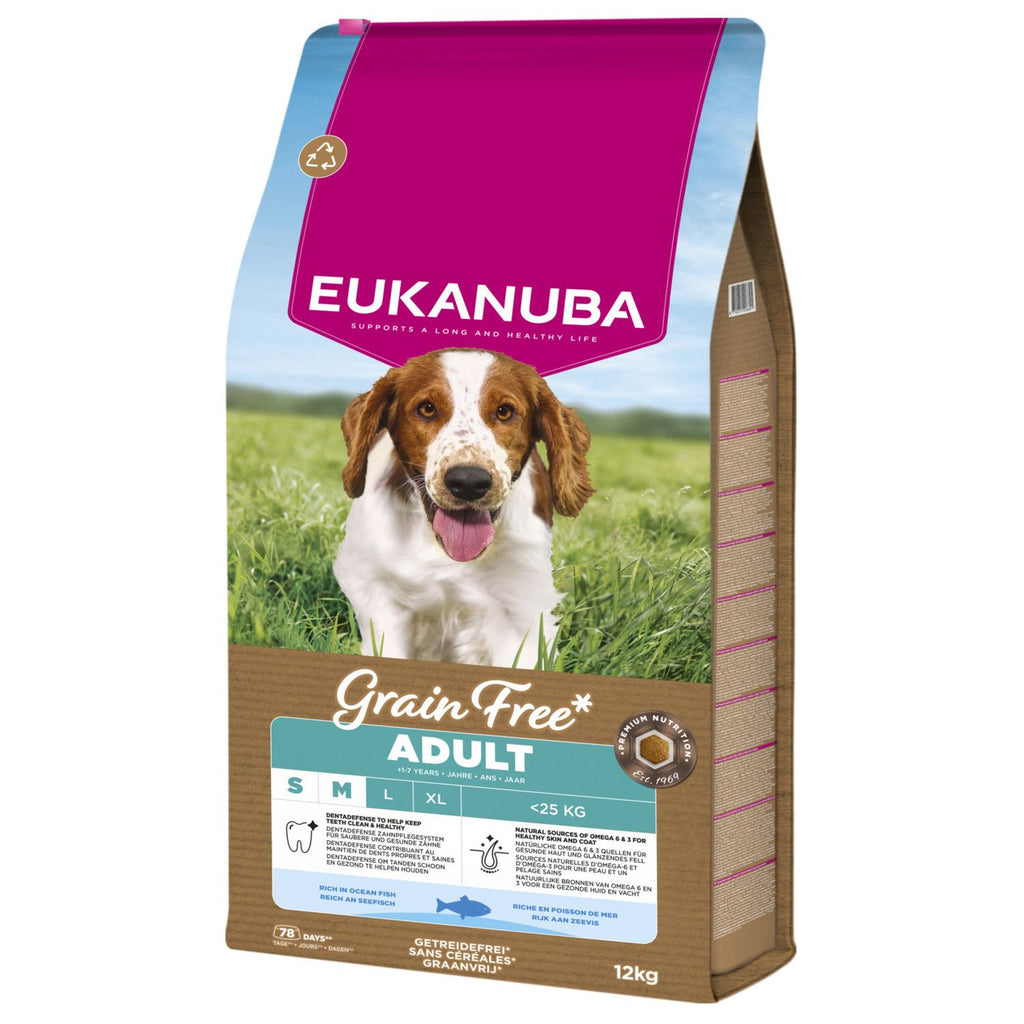 Eukanuba Adult Small&Medium Grain Free Łosoś 12kg