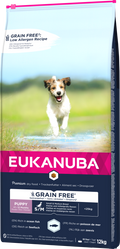 Eukanuba Puppy&Junior Small/Medium Grain Free Łosoś 12kg