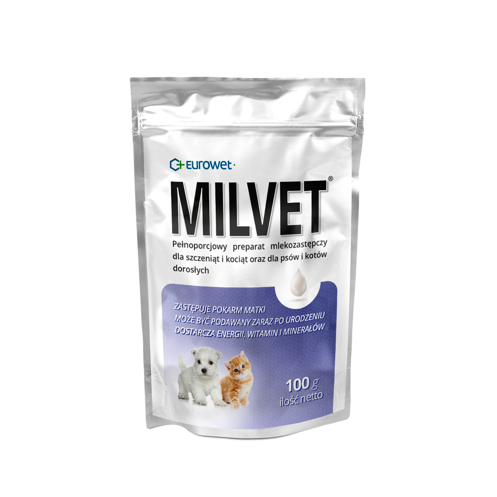 Eurowet Milvet Mleko Zastępcze Dla Szczeniąt I Kociąt 100g