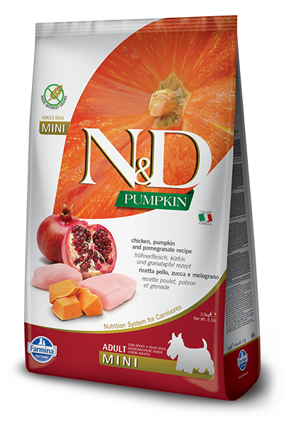 Farmina N&D Pumpkin Grain Free Canine Adult Mini Chicken&Pomegranate 2,5kg