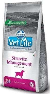 Specjalistyczna karma weterynaryjna dla psów rozpuszczająca kamienie struwitowe Farmina Vet Life Struvite Management 2kg