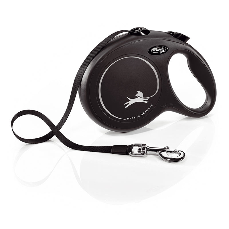 Flexi Smycz New Classic L Taśma 8m Do 50kg Czarna