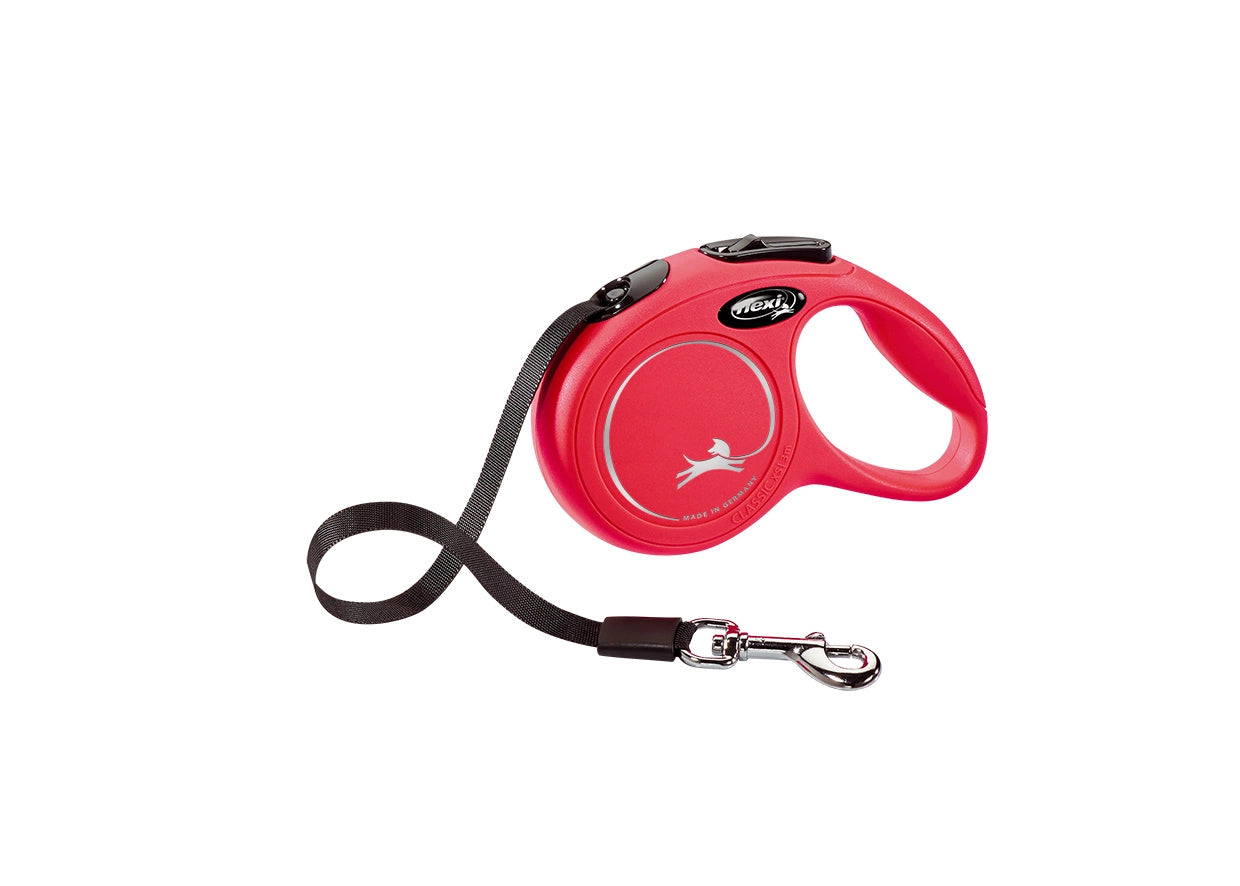 Flexi Smycz New Classic XS Taśma 3m 12kg Czerwona