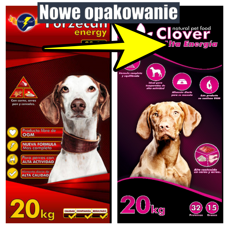 Forzecan Energy karma dla psów aktywnych 51% mięsa (Bez GMO) 20kg