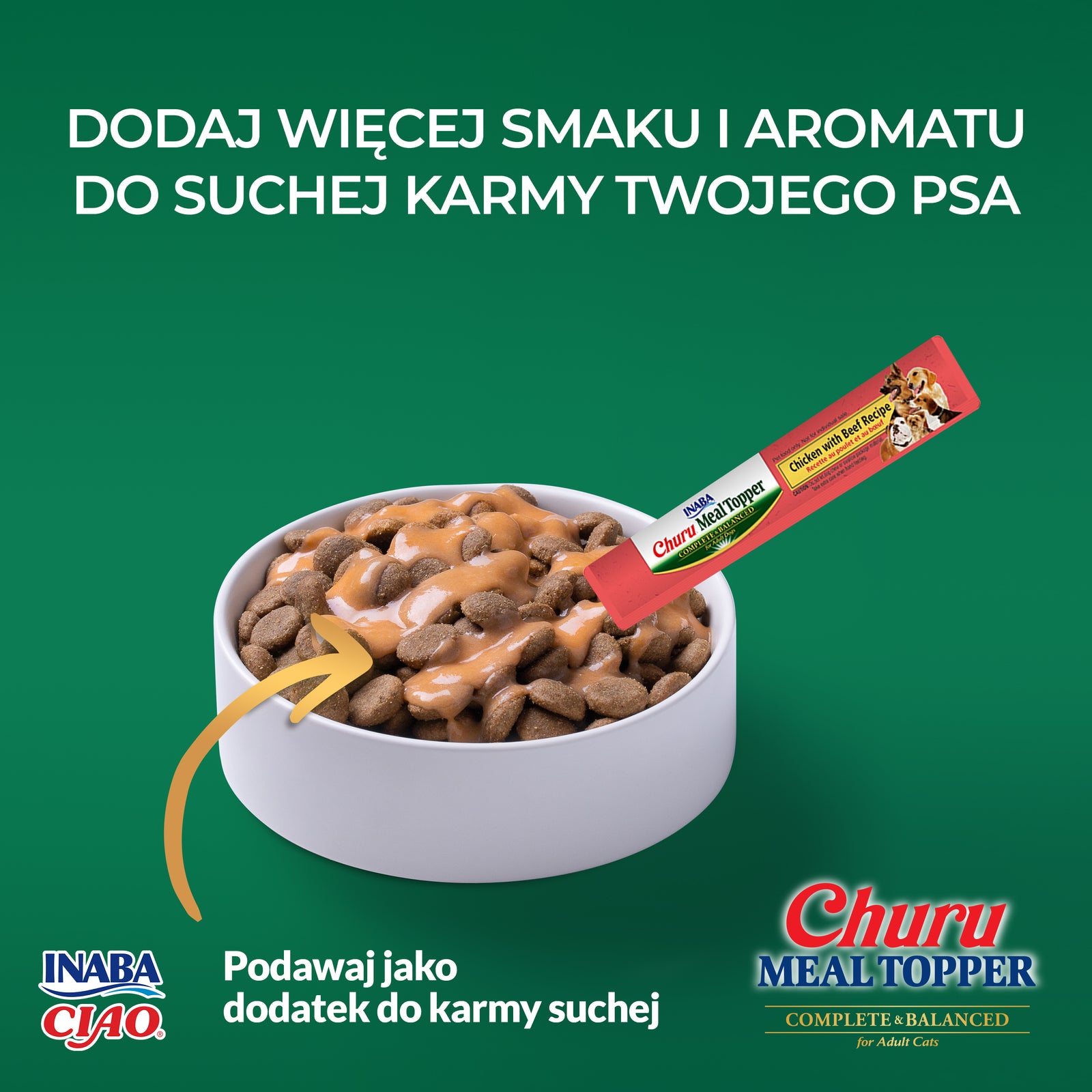 INABA Dog Meal Topper Chicken With Beef Recipe 4x14g (56g)