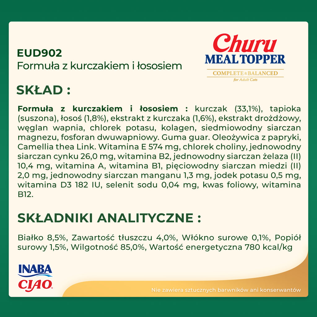INABA Dog Meal Topper Kurczak i Łosoś 4x14g (56g)