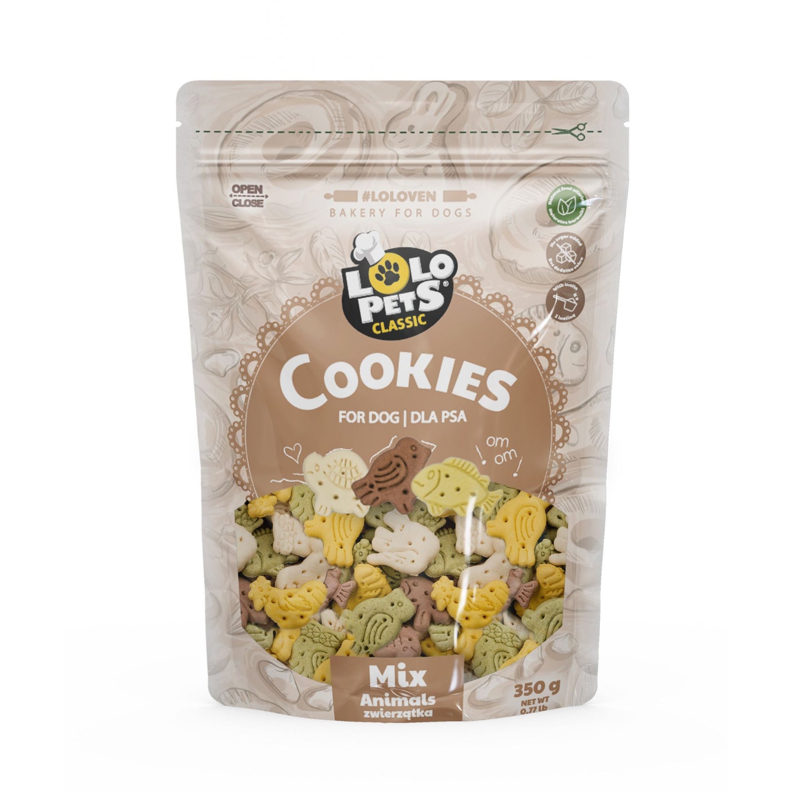 Lolo Pets Ciastka Zwierzątka Mix Dla Psa 350g