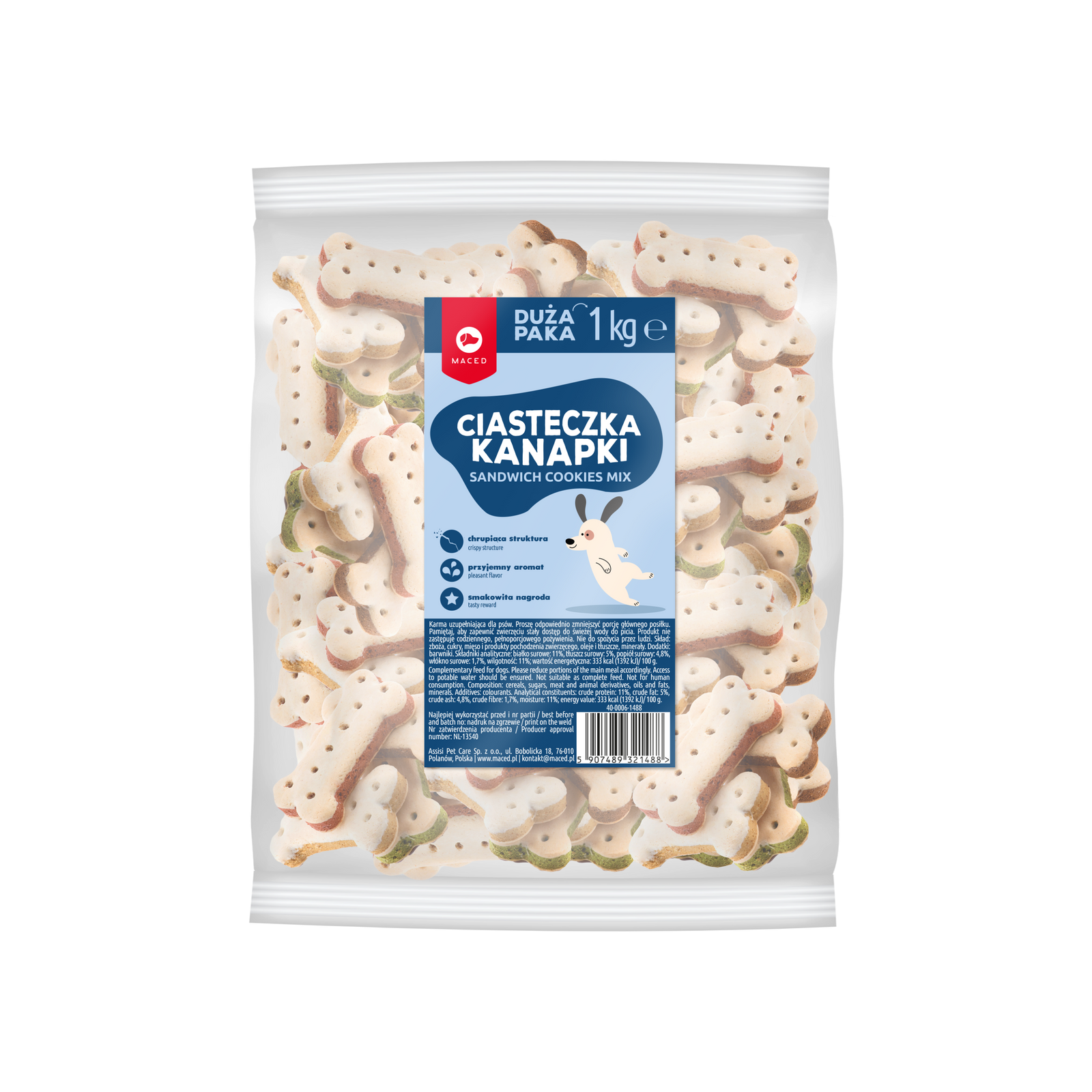 Maced Ciastka Kanapka Kostka Mix 1kg