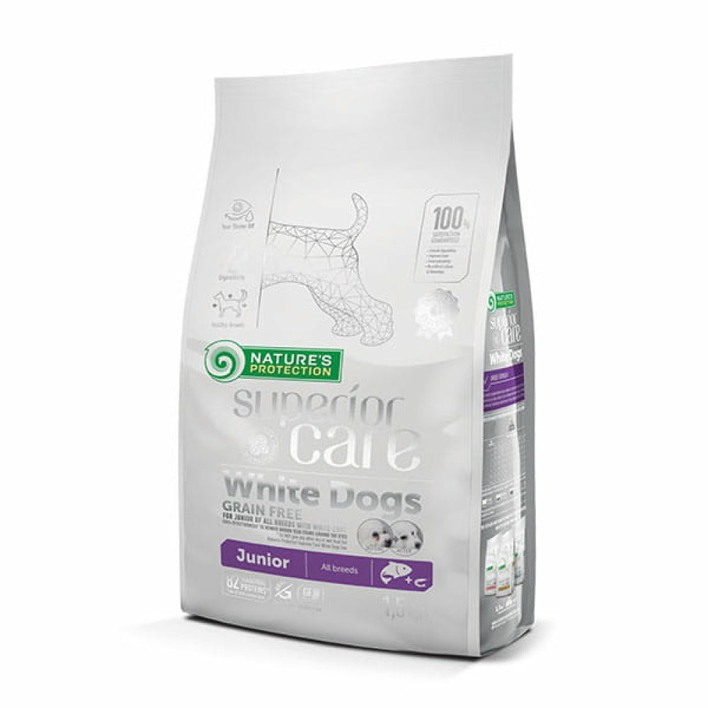 Nature's Protection Superior Care Grain Free White Dog Junior All Breeds 1,5kg
