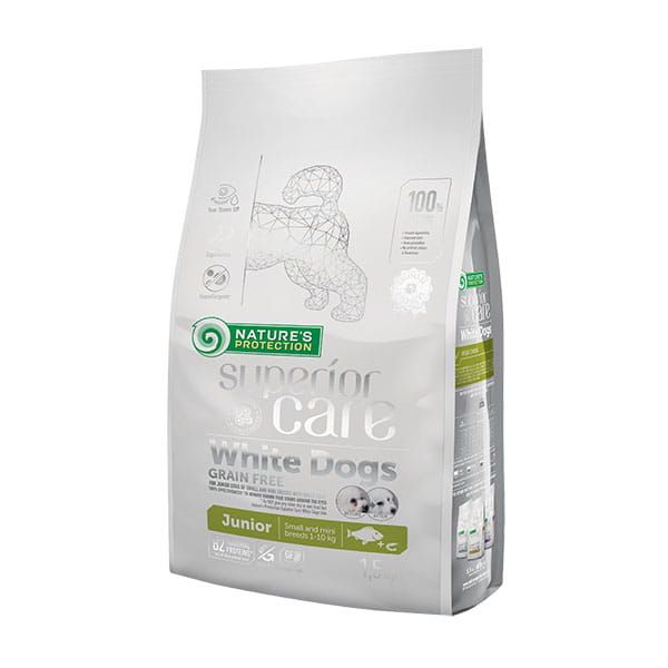 Nature's Protection Superior Care White Dogs Grain Free White Fish Junior Small Breeds 1,5kg
