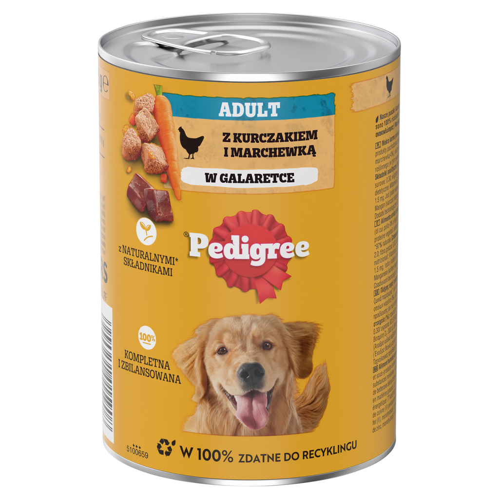Pedigree Mokra Karma Dla Dorosłych Psów Z Kurczakiem I Warzywami W Galaretce 400g