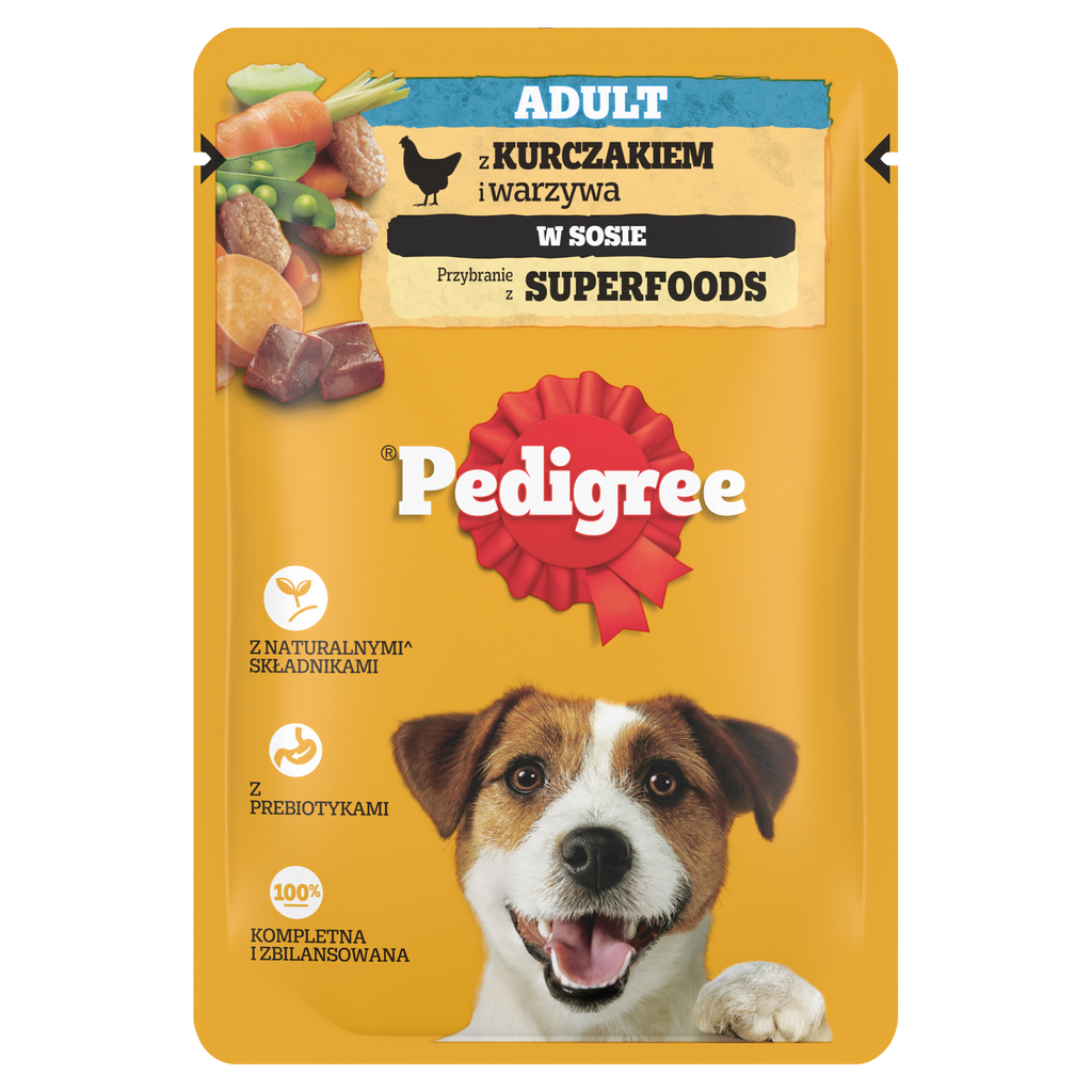 Pedigree Mokra Karma Dla Dorosłych Psów Z Kurczakiem I Warzywami W Sosie 100g