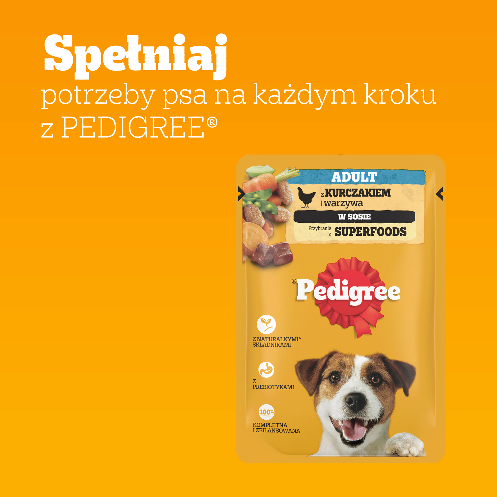 Pedigree Mokra Karma Dla Dorosłych Psów Z Kurczakiem I Warzywami W Sosie 100g