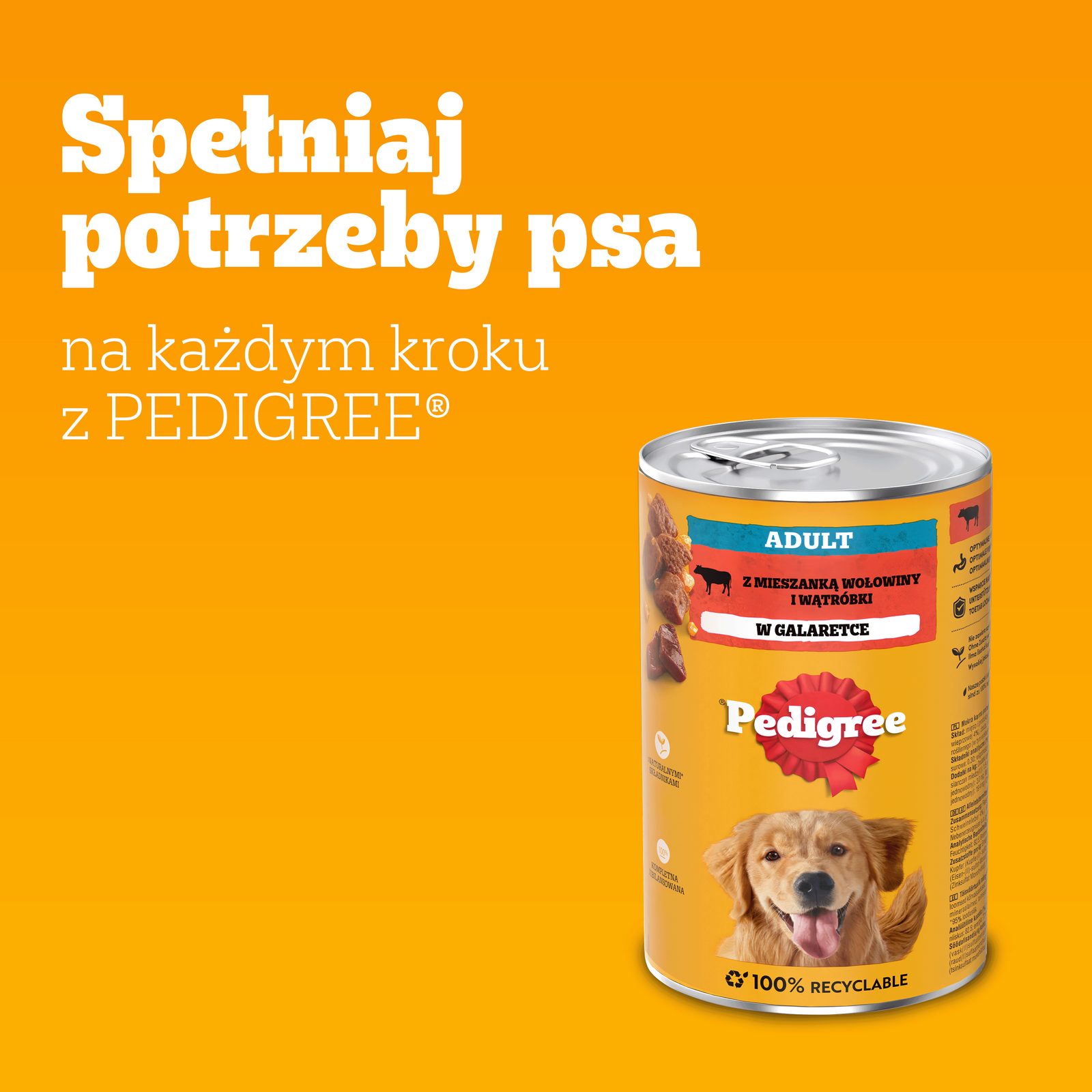 Pedigree Mokra Karma Dla Dorosłych Psów Z Wołowiną W Galaretce 1200g