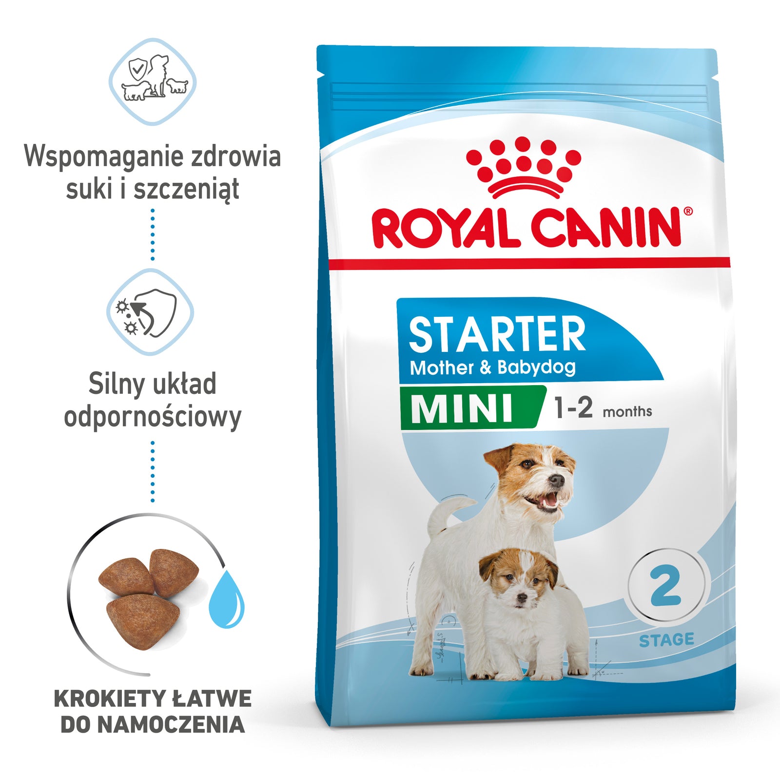 Royal Canin Mini Starter Mother & Babydog Pełnoporcjowa karma dla suk w ciąży oraz szczeniąt do 2 miesiąca życia 8kg